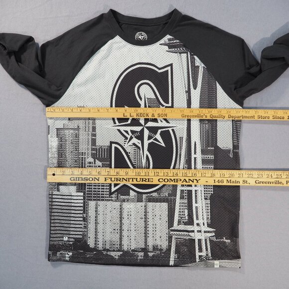 Seattle Mariners Jersey Mens Medium Black 47 Brand Shirt City Sport Baseball Fan - Picture 8 of 13
